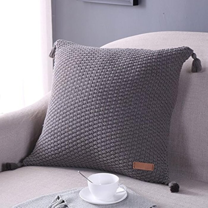 Knitted Cotton Cushion - Image 2