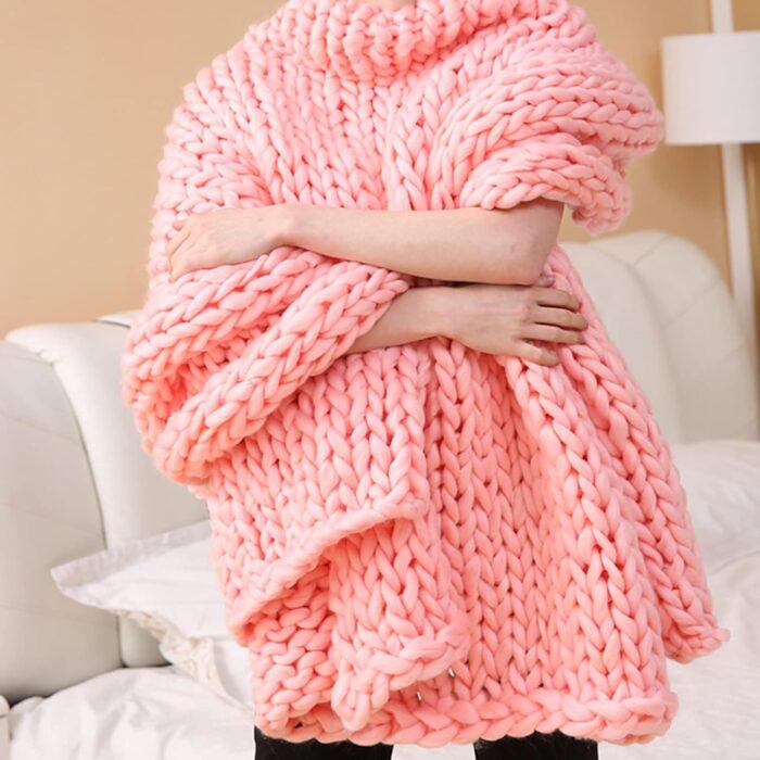 Chunky Knit Throw Blanket