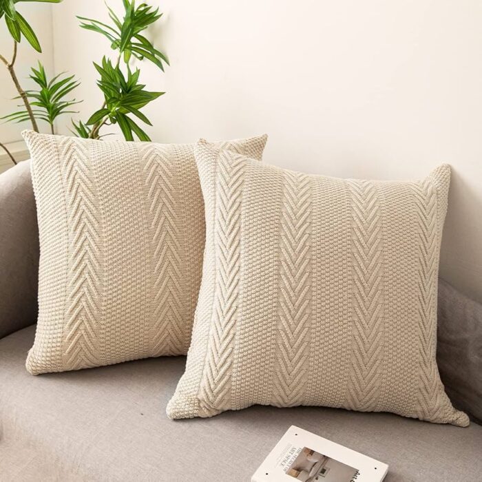 Knitted Cotton Cushion - Image 7