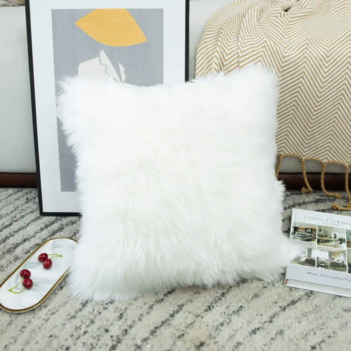 Luxury Faux Fur Cushion - Image 5