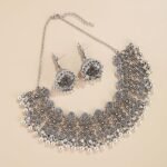 Traditional Jhumka Jewellery Set for Women Large Big Tassel Beaded Kundan Ethnic