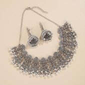Traditional Jhumka Jewellery Set for Women Large Big Tassel Beaded Kundan Ethnic