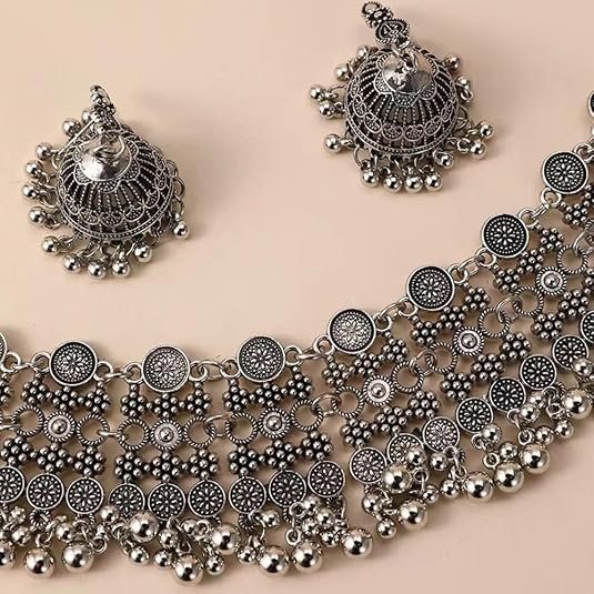 Traditional Jhumka Jewellery Set for Women Large Big Tassel Beaded Kundan Ethnic