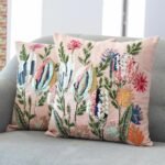 Floral Embroidered Cushion